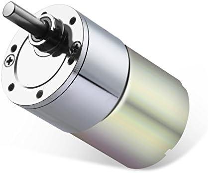 Greartisan DC 12V 300RPM Gear Motor High Torque Electric Micro Speed Reduction Geared Motor Eccentric Output Shaft 37mm Diameter Gearbox