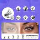Lash Clusters KitFalse Eyelash Clusters Kit with Pink Applicator Tool, 10 Rows