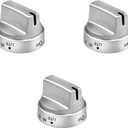 3PCSStainless Steel Stove Knob WB03X24818 Compatible for GE Stove Knobs Replacements/General Electric Stove