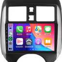 2G+64G for Nissan Versa Note 2014-2018 with Large Screen Android 13 Car Stereo with Wireless Carplay Android Auto, 9 Inch Touch Screen Stereo GPS/WiFi/Bluetooth/FM/SWC/Canbus+ Backup Camera