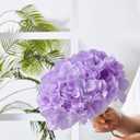 Artificial Silk Hydrangea Fake Flowers Hydrangea Flowers Pack of 10 Hydrangea for Centerpieces Home Party Decor - Lilac