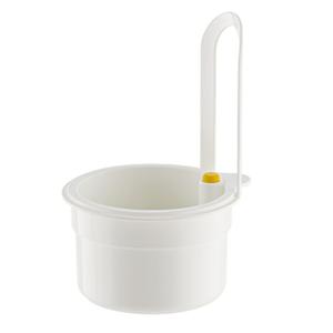 Hanging Food Waste Catcher for Sink, Sink Strainer Basket with Press Dumping, Self-Cleaning Design – Food Strainer for Sink, Faucet-Mounted Trash Catcher for Kitchen (White)