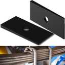 2 Pcs 2.5 Degree Angle Correction Suspension Axle Shims for Leaf Springs Pinion Angle Shims Pinion Wedges, Black