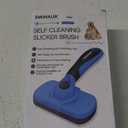 Swihauk Self Cleaning Slicker Brush - Skin Friendly Deshedding Grooming Tool for Dogs & Cats, Suitable for Shedding & Haired Pets, with Pet Supplies Accessories, Blue