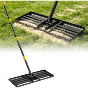 Lawn Leveling Rake,70 Inch Long Handle Rakes for Lawns 30"x10" Heavy Duty Lawn Leveler Tool for Soil Compost Sand Landscape Rake for Yard Garden Golf Course