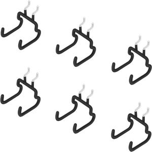 Menecor 6PCS Pegboard Drill Holder Pegboard Hooks Pegboard Accessories for Tool,Accessory Storage,Jewelry Display,Craft Hobby Supplies in Places-Garage,Kitchen,Workbench,Basement,Craft Room,Shop