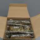 Supernal 102pcs Gold Plastic Silverware, Disposable Cutlery with Dark Gold Handle, Plastic Forks and Spoons Knives, 34 Forks, 34Knvies, 34 Spoons, Perfect for Birthday, Party, Wedding