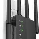 12880 Sq.Ft WiFi Extender Signal Booster, 1200Mbps WiFi Repeater, 105-Device Support, Simple Install, WiFi Extender with Wide Compatibility