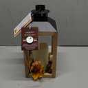 Decorations Candle Lantern, 15.7" Flickering Flameless Lanterns Decorative Hanging Candle Lantern Metal Vintage for Thanksgiving Day Outdoor Patio Garden