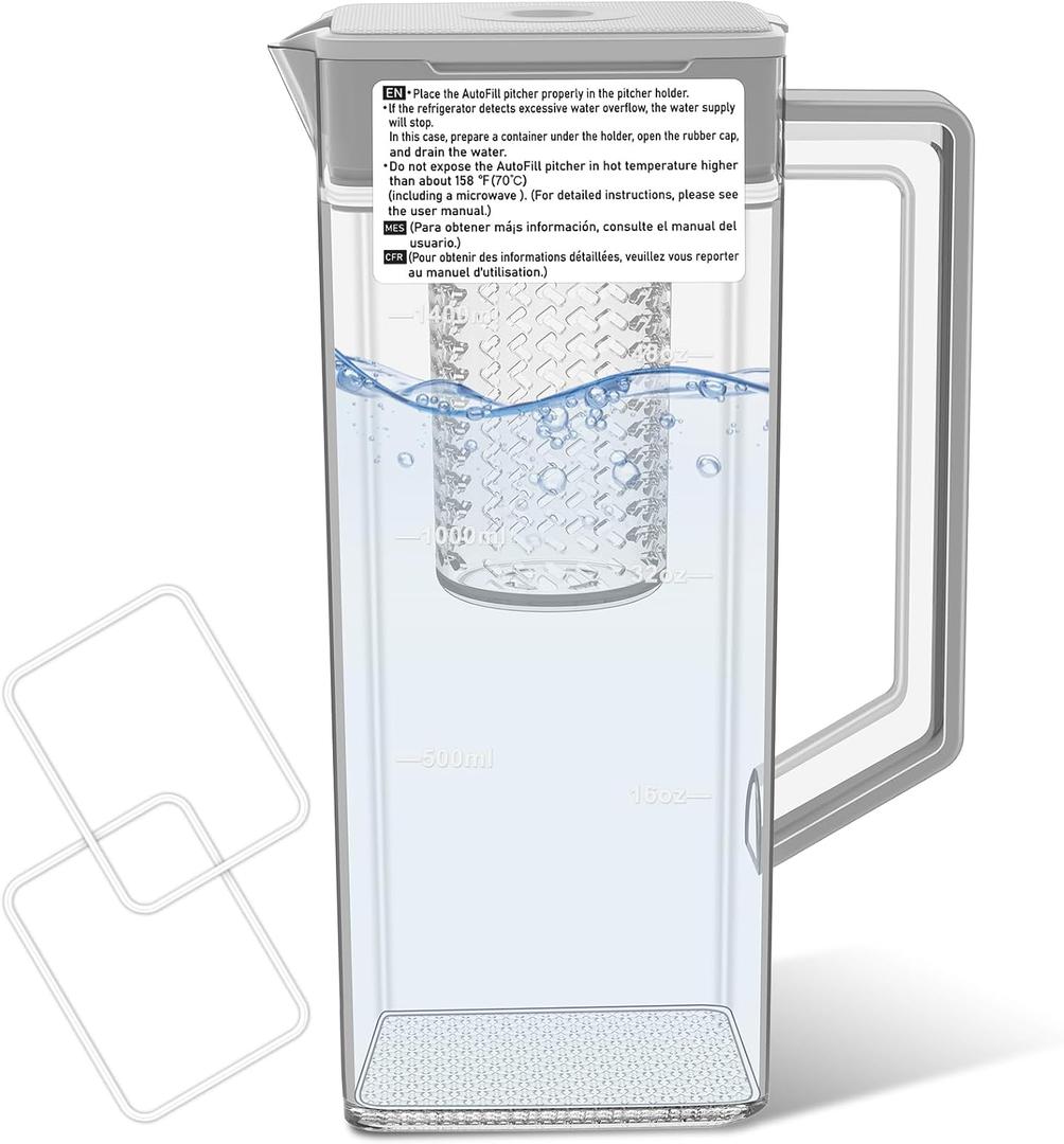 Upgraded DA97-21261E Refrigerator Water Pitcher Assembly Compatible with Samsung Fridge Water Pitcher Reservoir Parts RF23A9071SR RF29A9071SR RF29A9671SR RF29A9771SR RF23A9671SR DA97-21261B Pitcher