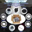 Trailer Hubs Kit 5 Lug 4.5 for 2000Lb 5x4.5 Trailer Axle Kit Fits 1" and 1-1/16" Straight Spindle 1 Set