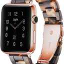 Light Apple Watch Bands-Apple Watch Bands for Women Men Compatible with Apple Watch Series 11 SE 10 9 8 7 6 5 4 3 iWatch Bands, Tortoise Stone, 38mm/ 40mm/ 41mm/ 42mm(Series 11 10)