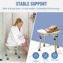 Dr. Kay's Adjustable shower Chair for inside shower with Unique Heavy Duty Crossbar Supports, Shower Stool for the inside tub, Bath stool, adjustable shower chair for the elderly and disabled, 500 lbs