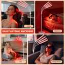 Wolezek Red Light Therapy Lamp for Body Face, 160 3-in-1 LED Beads Red Infrared Light Therapy Device with Timer, 5-Level Brightness, 660nm & 850nm Dual Wavelength for Skin Muscle, Home Use, 4-Head