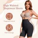 Tummy Control Shapewear Shorts for Women High Waisted Body Shaper Short Seamless Thigh Slimming (Black, XS)
