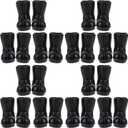 BESTonZON 12 Pairs Mini Santa Claus Shoes Boots, Mini Boots Doll House Black Boots Doll Christmas Decorations Dolls Mini Shoes Toys Miniature Xmas Boots Decorations Children Mini Shoes Toy