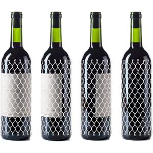 Boao 100 Pcs Wine Mesh Liquor Bottles Protector Sleeves 7.8 Inch PE Net Wine Bottle Protector for Travel Glass Liquor Bottle Sleeves, Keep Bottles Safe While Traveling, White