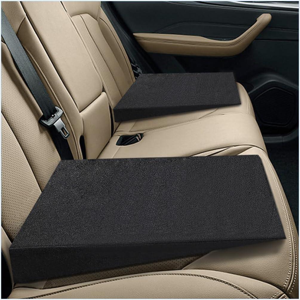 2PCS Auto Seat Wedge Leveling Cushion, Comfortable Ergonomic Wedge Foam Pad Car Seat Cushion, Angled Design Rear Seat Pad Office Chair Support Cush ion for Pain Relief
