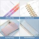 2 x SUNEE 20262027 Monthly Planner  Large 7" x 10" Organizer with Tabs, 100 GSM Paper, 24-Month Calendar, Spiral Bound, Flexible Cover for Office, School, Women, Men, Gray Blue