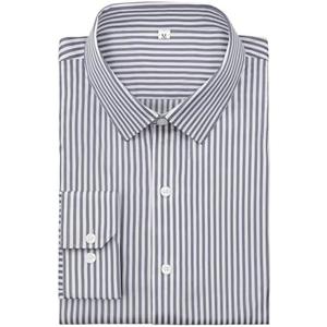 GIANZEN Grade 4 Wrinkle-Resistant Long Sleeve Striped Button-Down Shirt for Men Mens Dress Shirts Medium, 