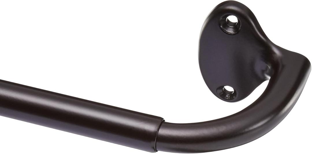 Amazon Basics Room Darkening Blackout Curtain Rod for Bedroom and Living Room, 28" to 48", Dark Bronze (Espresso)