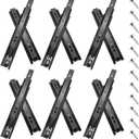 10 inch Drawer Slides 6 Pairs (12pcs) Full Extension Ball Bearing Drawer Rails Side Mount 3 fold Metal Dresser Runners for File Cabinet Trash Can Kitchen Wardrobe Glides 10" Black 100 LB Capacity (10inch-250mm)