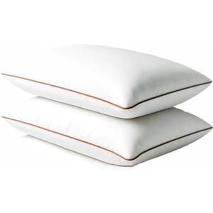 Fabornus Luxury Hypoallergenic Sleeping Bed Pillows - Soft and Supportive - Premium Down Alternative Fill - Ideal for Side, Back, and Stomach Sleepers Standard Size 17 inches x 26 inches Set of 2