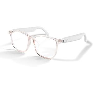 Smart Glasses Bluetooth Audio Sunglasses for Men Women with Dual Stereo Speakers, Open Ear Music &HD Calling, Touch &Voice Assistant, UV ProtectionTransparent