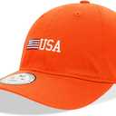 Rapiddominance Standard Relaxed Embroidered Caps, Orange