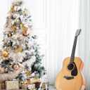 Guitar Stand for Christmas, Clear Acrylic A-Shape Guitar Gifts Holder with Padded Foam, Instrument Rack for Acoustic Electric, Cello, Floor Music Stand for Home and Studio Display, New Year