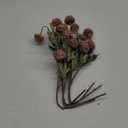 Floroom 5pcs Faux Silk Pompon Mum Artificial Flowers, Bulk Fake Mini Chrysanthemums with Stems for DIY Bouquet Centerpieces Wedding Fillers Arrangements Shower Decorations, Light Taupe