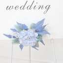 Wedding Arch Flowers Faux Flowers Set of 2 Flower Garland for Wedding Decorations for Reception and Wedding Welcome Sign (Blue)