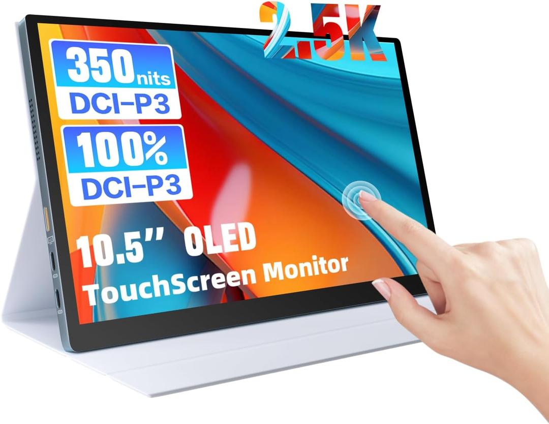 Showscreen 10.5" OLED 2.5K Portable Touch Monitor, 100% DCI-P3, for Windows Android Switch