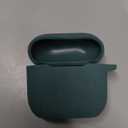 for Airpods 4 Case, DaQin Flower Engraved Case Compatible with Apple Airpods 4th Generation Cases for Women, Cute Soft Silicone Full Protective Cases Cover with Cleaner Kit & Keychain, PineGreen