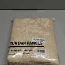 Beige Lace Curtains 84 Inches Long Victorian Floral Sheer Curtains for Living Room Bedroom Decor Drapes Rod Pocket Light Filtering French Window Curtains 2 Panels Set for Dining Room, 52x84