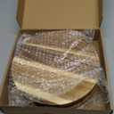 Wooden Circle Tray Round Decorative Serving Tray Rotating Base Large Size Kitchen Counter Organizer Versatile Decor for Home