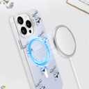 Aitipy Magnetic for iPhone 13 Pro Case, Cute Sliver Cherry Pattern [Compatible with MagSafe], Aesthetic Trendy Slim Shockproof Protective Phone Cover for Women Girls