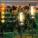 10 Pack Solar Pathway Lights Outdoor, Taller Bright Solar Path Lights Waterproof, Auto On/Off Solar Powered Garden Lights for Outside Landscape Path Yard Walkway Lawn Driveway Patio Lighting Decor