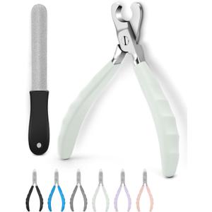 heouvo Heavy Duty Dog Nail Clippers -Cuts Thick Nails Like ButterUpgraded Large Opening Professional Toenail Trimmer Razor Sharp Blade for Medium to Giant Breed (Green)