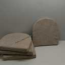 Chair Cushions for Dining Chairs with Ties and Removable Cover, Dining Kitchen Chair Pads with Non-Slip Bottom, High-Resilience Indoor Seat Cushions, 16'' x 16'' x 2'', Set of 4, Khaki
