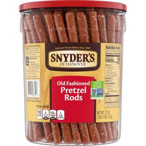 Snyder's of Hanover, Old Fashioned Pretzel Rods, 27 Oz Canister (EXP 09/30/26)