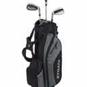Callaway Golf Men's Strata Stand Bag (Black/Gray) with 3-Piece Club (7 Iron, 9 Iron, Sand Wedge, Right Hand, Steel Shafts)