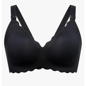 Momcozy Nursing Bras for Breastfeeding, Seamless Pregnancy Maternity Bra Wireless Classic Jelly Strip Support Nursing Bra Size 2XL