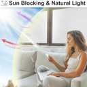 2 x Window Privacy Film with Installation Tools,Frosted Glass Window Film,Heat Blocking Static Clings Reusable Frosting Window Film for Bathroom Home Office,17.5 Inch X 9.8 Feet