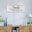 Family A Little Bit Of Crazy Sign Wall Decor 32"12" Rustic Farmhouse Living Room Large Soild Wood Framed Hallway Hanging Sign Aesthetic Inspirational Quotes Entryway Home Wall Art (White)