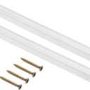 uxcell Drawer Slides, 6Set 235mm - Plastic Drawer Rails with Screw, Side Mounted Grooved Guide Rail for Cabinet Bedside Table Wardrobe Dresser (White)