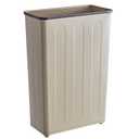 Rectangular Wastebaskets  Fire-Safe Beige Steel  Case of 3 Commercial Bin Case  Institutional Use