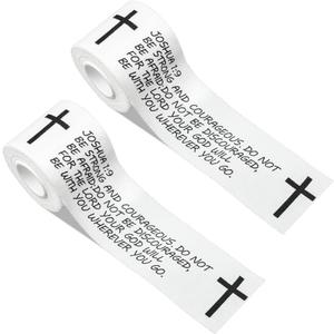 2Pcs Christian Cross Athletic Sports Wrap Tape 2in x 23ft Jesus Cotton Zinc Oxied White Wrist Tape for Tennis Baseball Soccer Boxing, Christian Gifts for Men Women