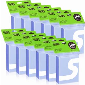 1200ct Clear Card Sleeves for Trading Cards, Baseball Sports Soft Sleeves, Ultra Soft Plastic Card Protector Sleeve for Football, MTG, PKM, Game, Standard Cards