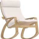 Durable Polyester Flax Chair Replacement Cover Made Compatible with IKEA Poang Armchair. Slipcover Only. Chair is Not Included. (A Head Polyester Flax Beige)